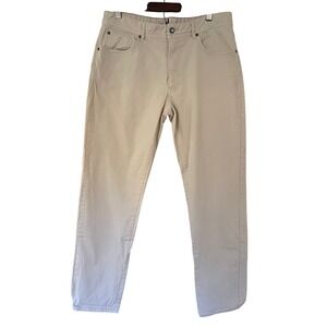 Johnnie O Mens Chinos Beige Stone Straight Fit Five Pocket Size 35x32 Cotton